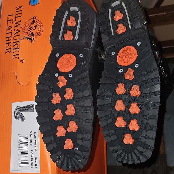 Milwaukee Leather Women's Lace-Up Motorcycle Boots - Picture 7 of 13